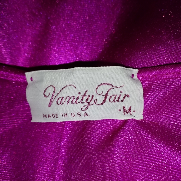 NEW VTG VANITY FAIR SHOCKING PINK IOO% NYLON  MEDI - Picture 6 of 6